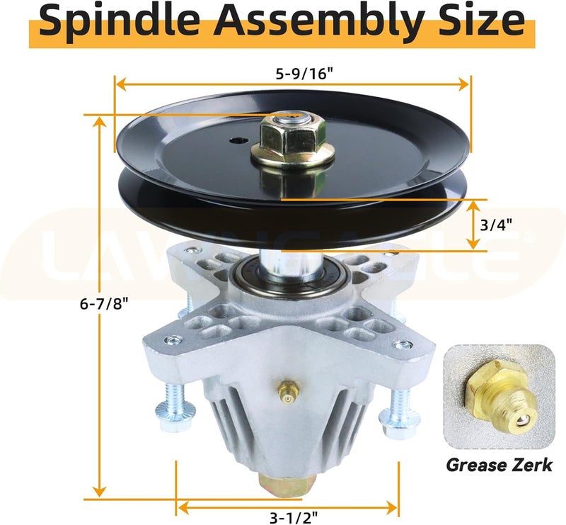 LANEAGLE 918-06991 Spindle Assembly Replaces Troy Bilt 918-06991 918 06991 MTD 918-06991 618-06991 Spindle Craftsman T110 Spindle for Huskee LT4200 Craftsman T110 T130 T1200 Lawn Tractors - Image 3